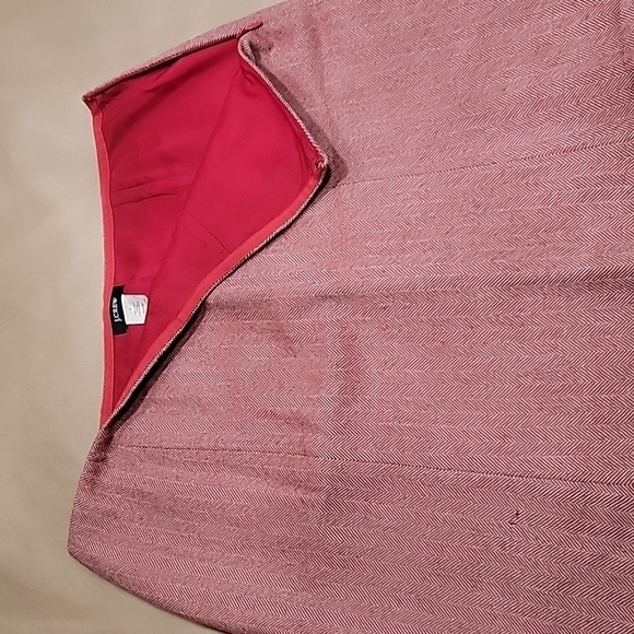 J Crew 100% Wool A-Line Chevron Skirt, Size 6, Excellent Condition! Brick Red - Picture 11 of 12